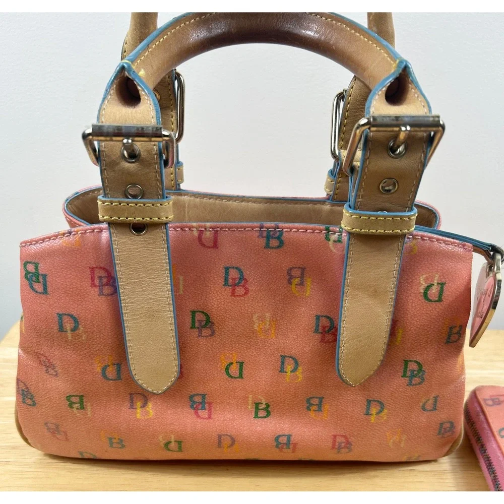 VTG Y2K Dooney & Bourke Satchel Wallet SET 